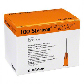 Aguja Sterican 25G x 5/8" (ø 0.5) x16mm.