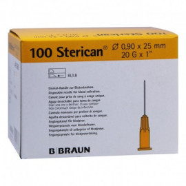 Aguja Sterican 20G x 1" (ø 0.9) x25mm.