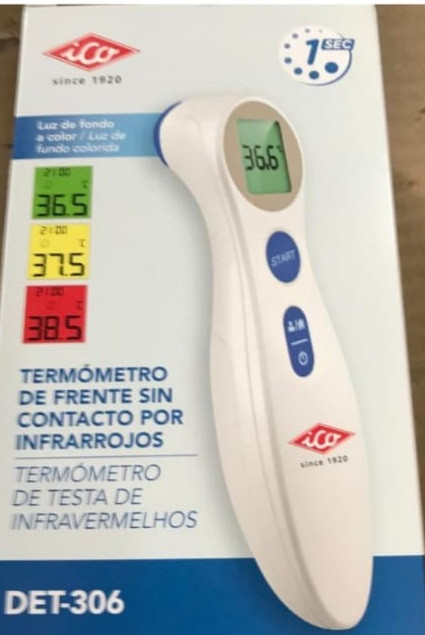 Ico Termómetro Infrarrojos Frente Sin Contacto Det-306
